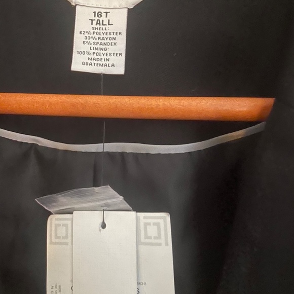 Liz Claiborne 16T Black Classic Suit Blazer New With Tags - Picture 5 of 6